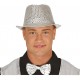 Sombrero gangster plata con lentejuelas