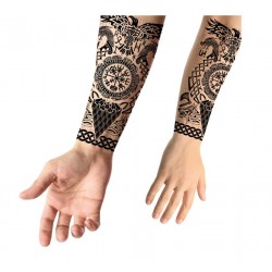 Tatuajes para brazos vikingo 14x30 cm calcomanias