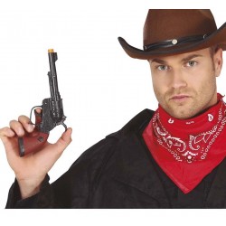 Pistola vaquero negra 20 cm cowboy barata