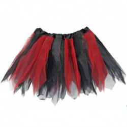 Tutu Negro y rojo 30 cm falda de tul