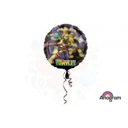 Globo tortugas ninja para helio o aire 45 cm