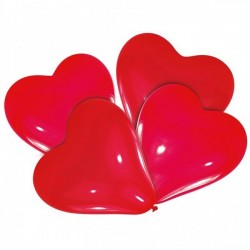 Globos corazon rojo 10 uds 40 cm