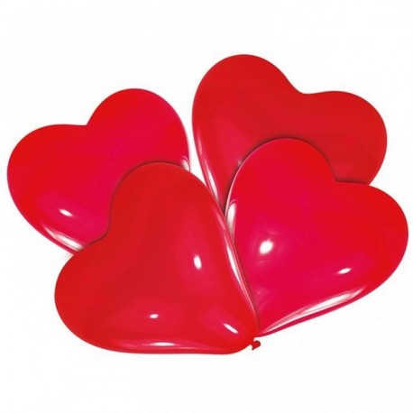 Globos corazon rojo 10 uds 40 cm