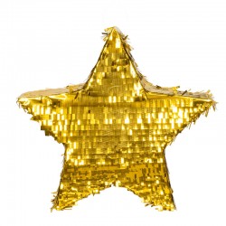 Piñata estrella oro 44 cm romper mejicana