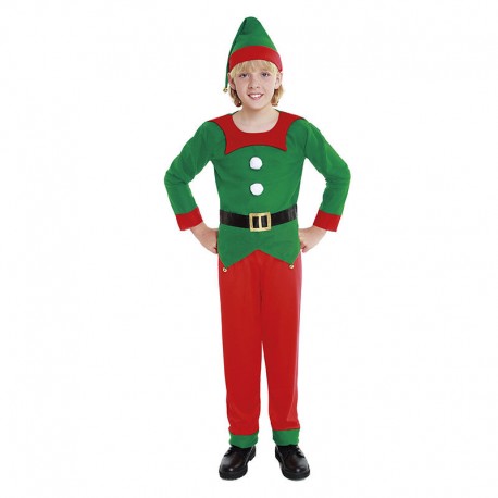 Disfraz Elfo rojo y verde infantil talla 7 9 anos