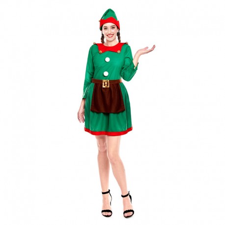 Disfraz Elfa ayundante de Santa para mujer