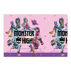 Mantel Monster High para cumpleaños 120x180