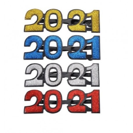 Gafas 2021 plata cotillon ano nuevo unidad