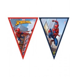 Banderin Spiderman decoracion cumpleanos 23 metros