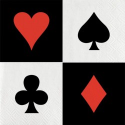 Servilletas Poker Casino 20 uds de16,5x8,5 cm