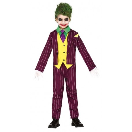 Disfraz payaso loco Joker para nino 3 4 anos