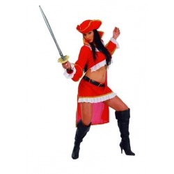 Disfraz Runner pirata roja mujer talla L