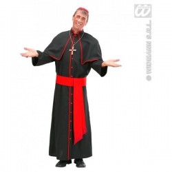 Disfraz cardenal negro y rojo talla m adulto