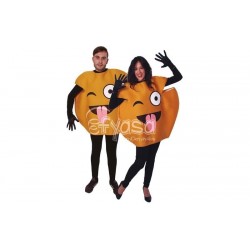 Disfraz emoticono bromista saca lengua talla unica