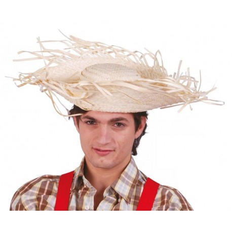 Sombrero espantapajaros paja 13622