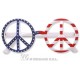 Gafas paz y amor bandera usa eeuu