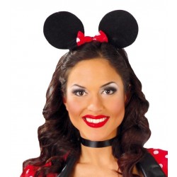 Diadema ratoncita minnie con lazo