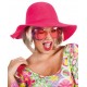Pamela rosa hippie años 60 70 sombrero