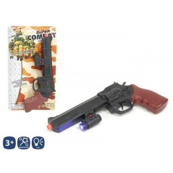 Revolver policia 32 cm con luz