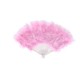 Abanico plumas rosa 16 palas
