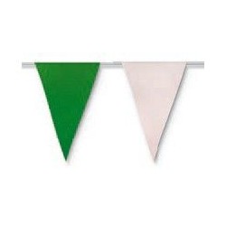 Bandera triangulo plastico verde y blanco andaluci