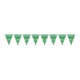 Banderas triangulares plastico verde puntos 5 metr