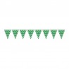 Banderas triangulares plastico verde puntos 5 metr