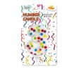 Vela confetti numero 3 para tarta cumpleaños