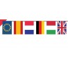 Banderas plastico internacionales 20X30 cm 50 metros