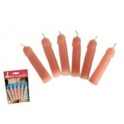 Vela pene 7x1 cm blister 6 unidades