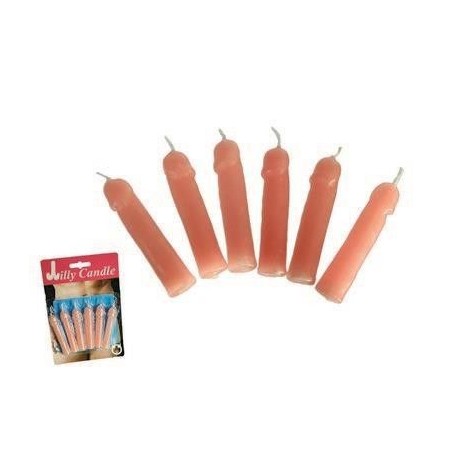 Vela pene 7x1 cm blister 6 unidades