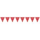 Banderas triangulares plastico puntos rojo 5 metr