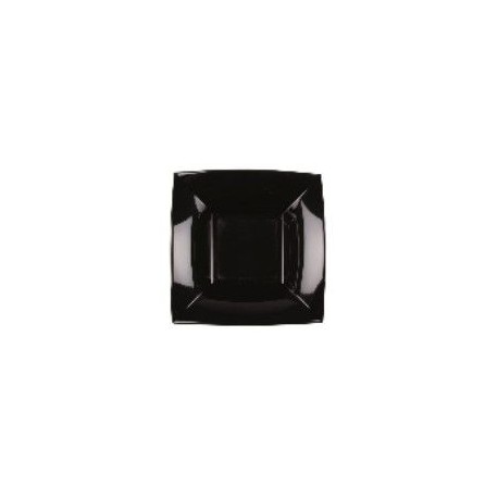 Plato llano nice negro 23 x 23 cm alta calidad