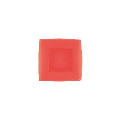 Plato llano nice rojo 23 x 23 cm alta calidad