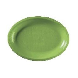 Plato oval verde acido 315 cm pp bandeja