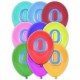 Globos numero 0 colores surtidos 28 cm
