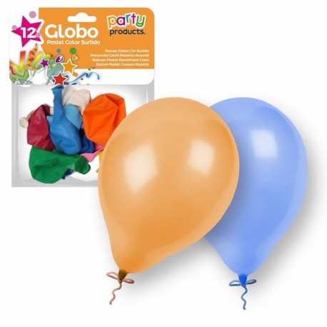 Globo latex colores surtidos 12 unida 23 cm 9 pul