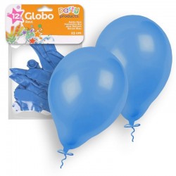 Globos azul 12 unidades 23 cm 9 latex