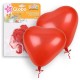 Globo corazon rojo 25 cm 6 unidades latex