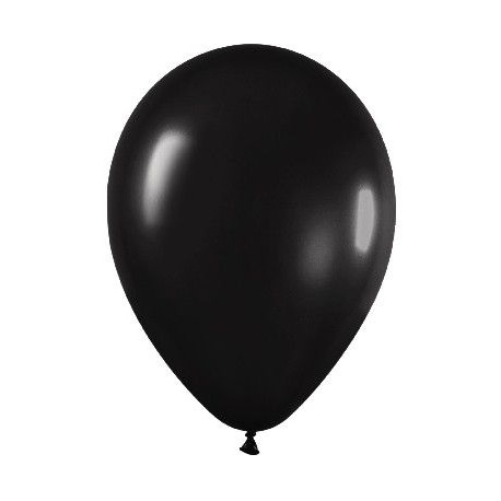 Globo negro metal 30 cm r 12 50 uds sempertex