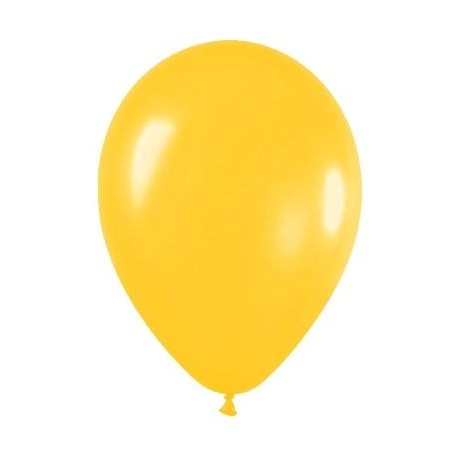 Globo amarillo metal r 12 50 uds sempertex