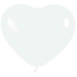 Globo corazon blanco latex 30 cm 12 50 unidades
