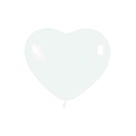 Globo corazon blanco latex 30 cm 12 50 unidades