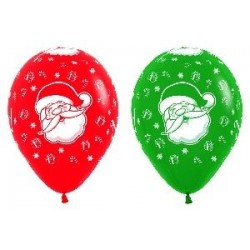 Globo feliz navidad r12 36 cm rojos y verdes