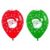 Globo feliz navidad r12 36 cm rojos y verdes