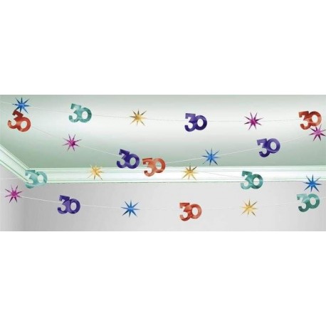 Decoracion colgante horizontal 30 anos 33 metros