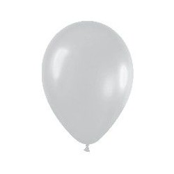 Globo plata satinado R5 125 cm 100 unidades latex