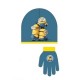 Gorro y guantes minions invierno