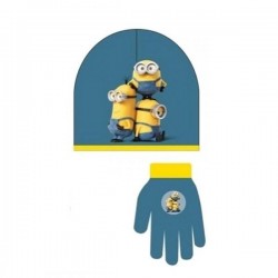 Gorro y guantes minions invierno