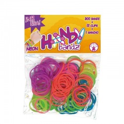 Pulseras de gomas neon colores